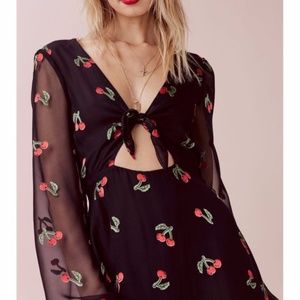 For Love and Lemons Cherry Twist Dress
